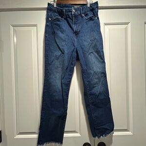 Good American High Waist Raw Hem Skinny Jeans